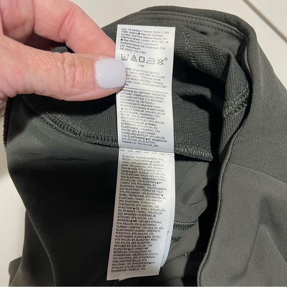 Athleta Headlands Hybrid Mid Rise Tight Hiking Pants Size 8 Tall Green 982353 - Picture 7 of 8